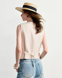 Woven Ease Knit Sleeveless Vest