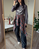 Relaxed Cotton Graphic Long Sleeve Tee
