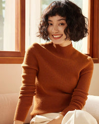 Cashmere Turtleneck Pullover Slim-Fit Knit Sweater