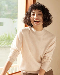 Cashmere Mock Neck Knitted Sweater