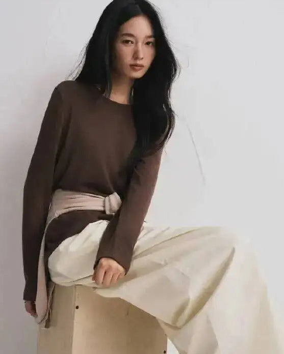 Modal Cashmere Blend Long-Sleeve Tee