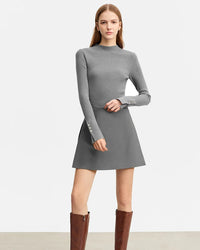 Casual High-Waisted Suit A-Line Skirt
