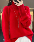 Raglan Merino Wool Mock Neck Sweater