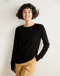 Casual Round Neck Loose Cashmere Sweater