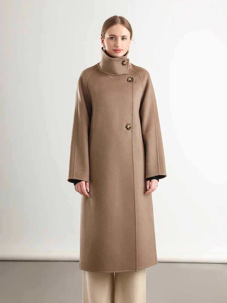 Single Breasted Versile 100% Wool Coat