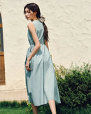 Sleeveless Fashion Waist-Defining Dress