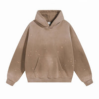 Oversized Warm Paint Distressed Hoodies