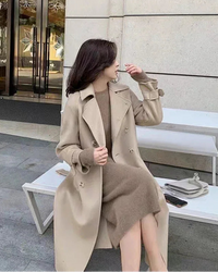 Cashmere Knit Ankle-Length Sweater Dress