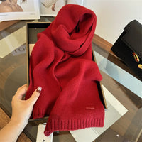 Women's Solid-Color Wool Scarf