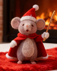 Christmas Felt Mouse Decorative Figurine