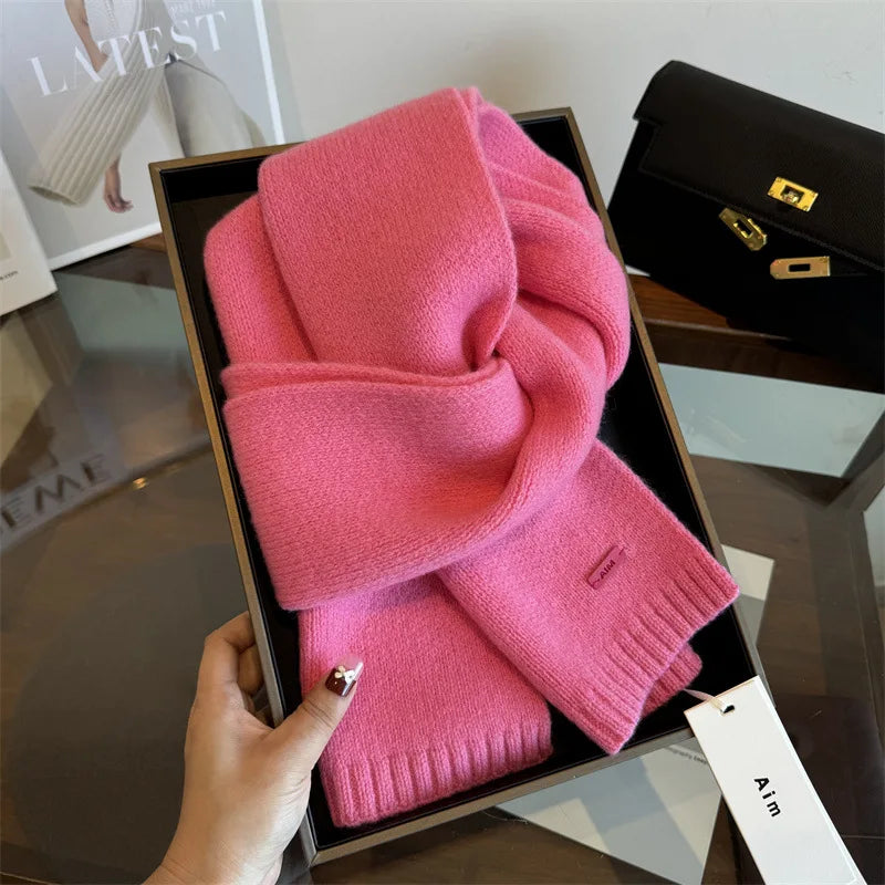 Women's Solid-Color Wool Scarf