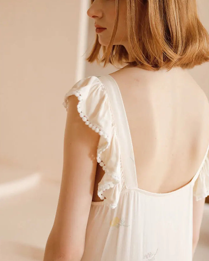 Printed Sweet Satin Sleep Dress
