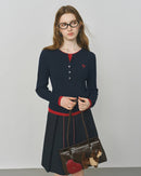 Cable Knit Faux Two-Piece Sweater