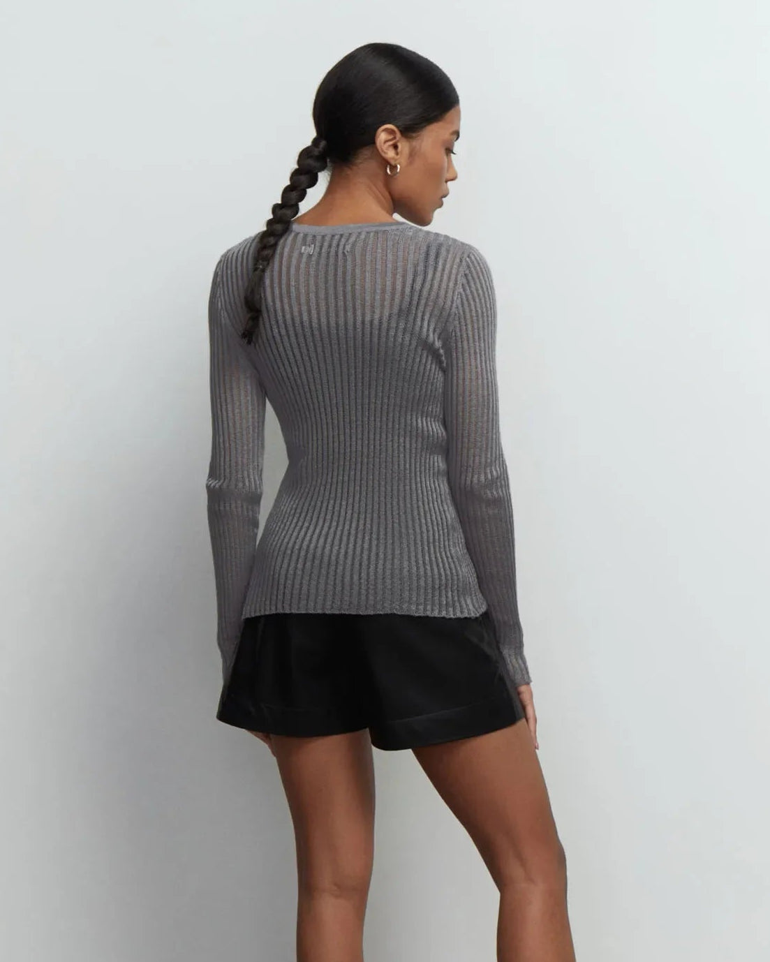 Slim See-Through Pullover Top