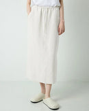 Simple And Casual Straight-Cut Slit Midi Skirt