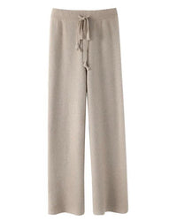 Wool High-Waisted Loose Straight-Leg Trousers