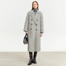 Minimalist Blazer Collar Woolen Long Coat