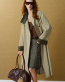 Women Belted Lapel Trench Coat