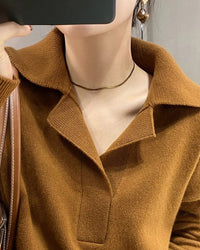 Merino Wool Polo Neck Sweater