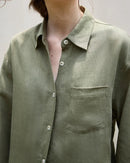 Elegant Lapel Single-Breasted Ol Shirt