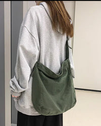 Soft Canvas Crossbody Shoulder Bag