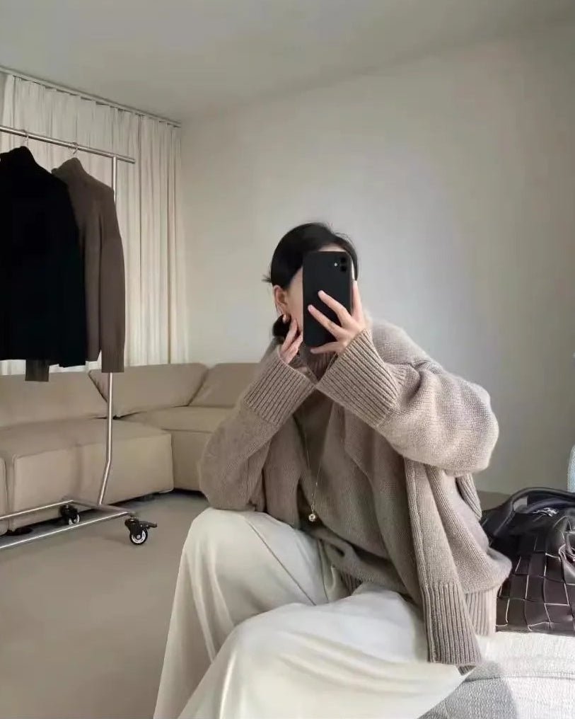 Cashmere Turtleneck Loose Sweater