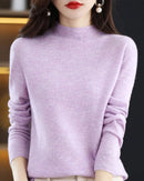 Merino Wool Mock Neck Sweater