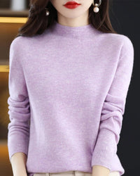 Merino Wool Mock Neck Sweater