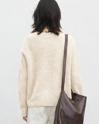 Oversized Wool Cashmere Crew Sweater