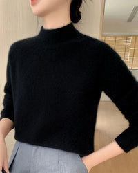 Pure Cashmere Half-Turtleneck Pullover