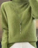 Mink Cashmere Turtleneck Sweater