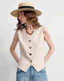Woven Ease Knit Sleeveless Vest