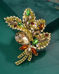 New Vintage Crystal Flower Brooch