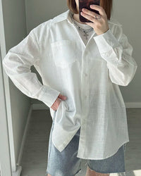 Oversized Cotton Linen Shirt