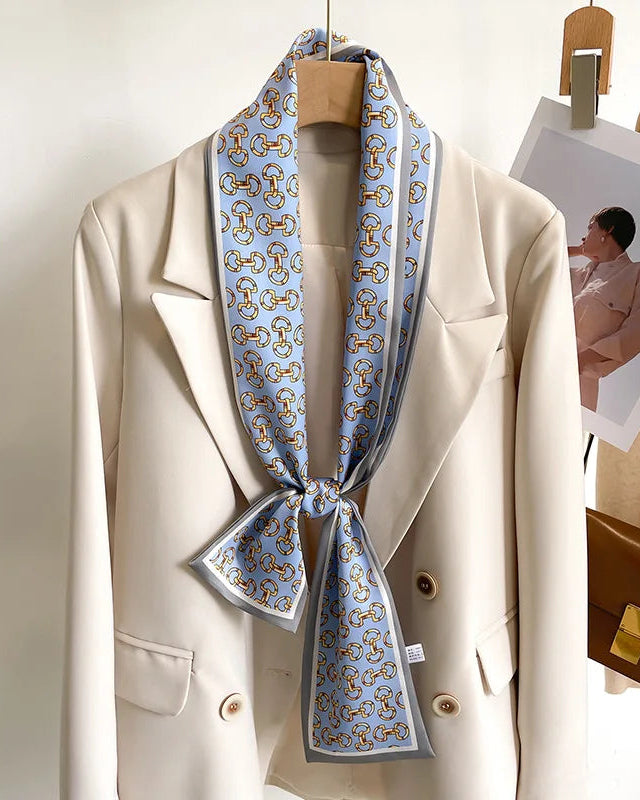 Women's Printed Silk Scarf & Shawl