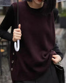 Merino Wool Pullover Sleeveless Knit Vest