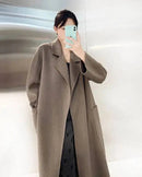 Belted Wool-Blend Wrap Coat