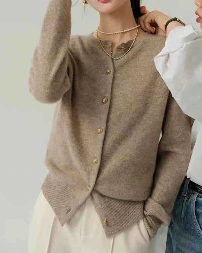 Crewneck Short Cardigan
