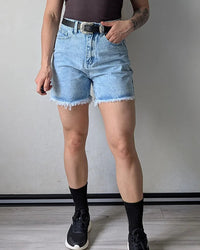 High-Waist Loose Denim Shorts