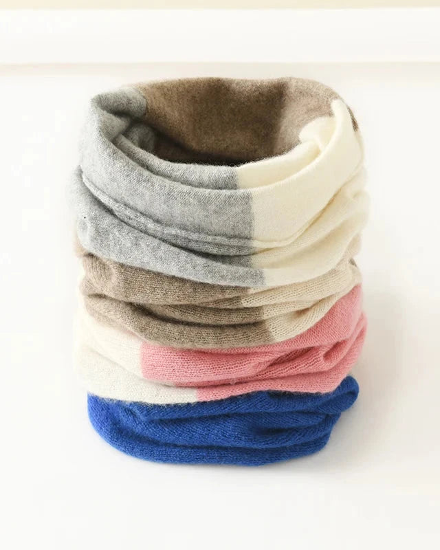 Cashmere Patchwork Knit Neck Warmer
