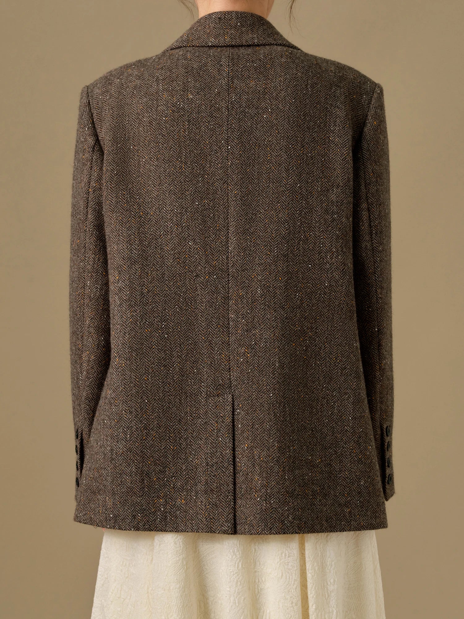 Plus Size Wool Retro Style Suit Coat