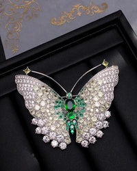 Exquisite Baroque-Style Butterfly Brooch