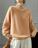 Refined Textured Wool Turtleneck Sweater
