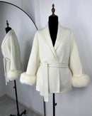 Double-Faced Wool Blend Short Coat
