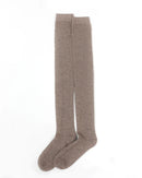 Women's Cashmere knee-high stockings featuring a sculpted long-tube cuff, thick soft knit, and pure cashmere fabric, perfect for delivering poised warmth in cold office environments.