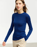 Simple Slim-Fit Wool Crewneck Sweater