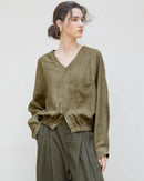 Stylish V-Neck Button-Down Loose Shirt