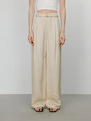High Waist Linen Wide Leg Pants