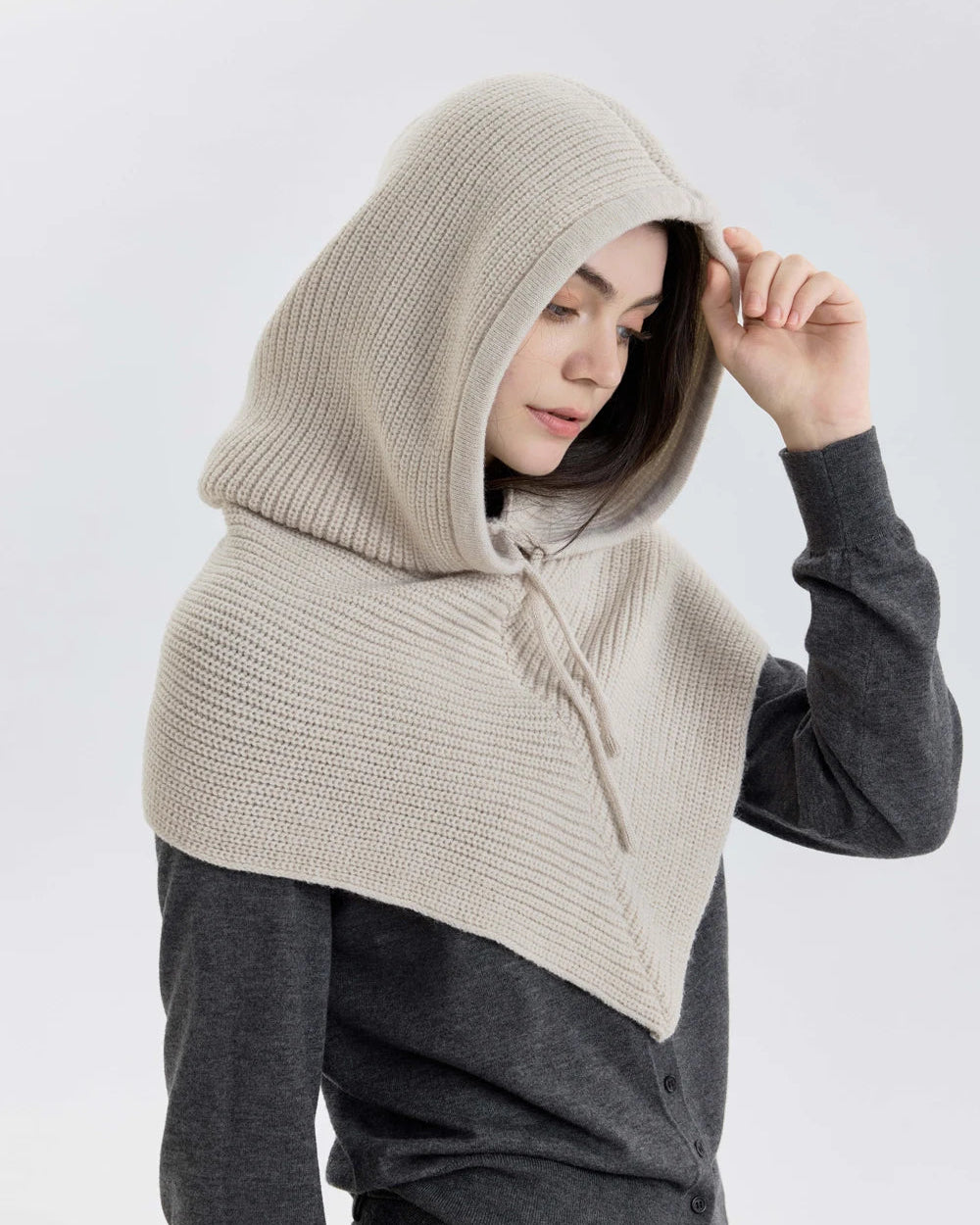 Women's Knit Balaclava Scarf Hat
