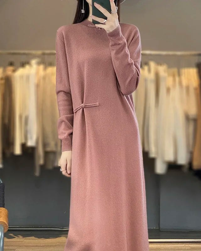 Cashmere and Wool Knitted A-Line Dress